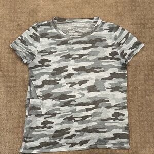 Lucky Brand Blue and Gray Camouflage Tee